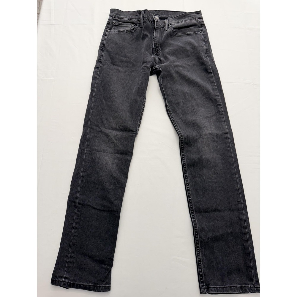 Levi's 511 Jeans Mens 32x32 Gray Charcoal Wash Slim Tapered Denim Pants Casual